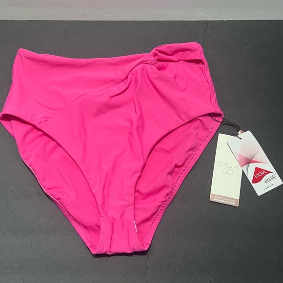***NWT***Calia Pink Bikini High wasted Swim Bottom Classic - Picture 2 of 7